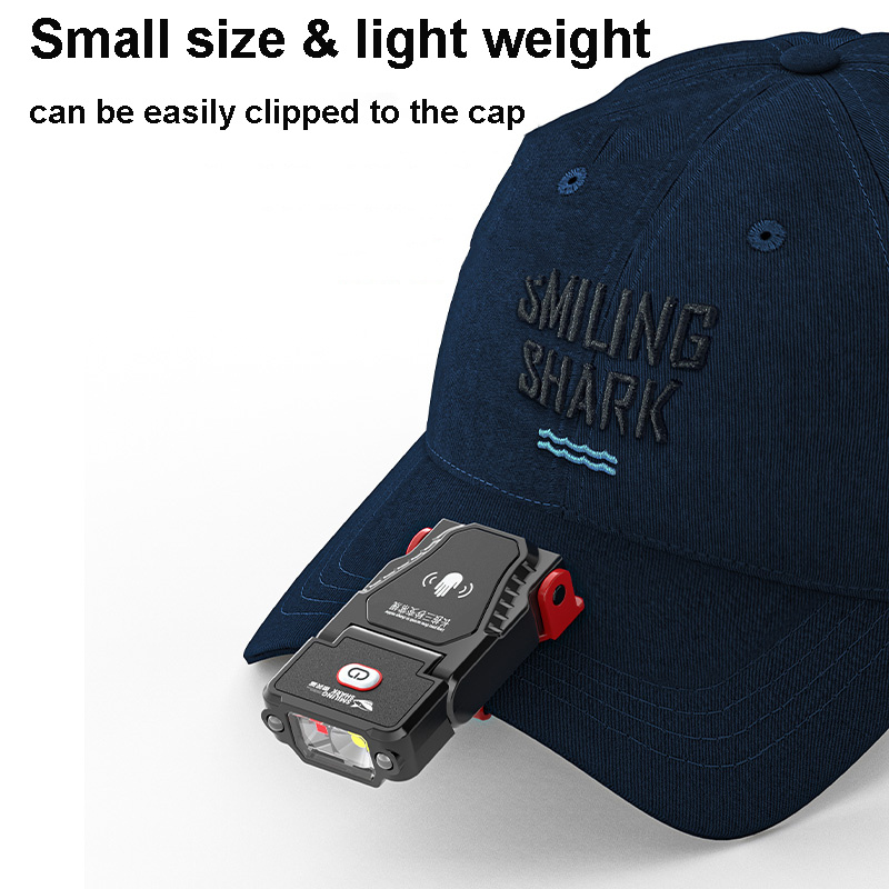 SmilingSharkRechargeableWaterproofLEDCapLightUltraBrightHandsClipLampforOutdoorActivitiesFishingCamp-1998217-3
