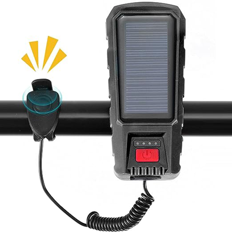 SolarChargingBikeHeadlight400LmBrightness200mDistanceRange2000mAhBatteryWaterproof3LightModesWarning-1996076-6