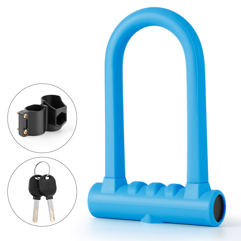 U-ShapedBicycleLockAluminumAlloyFirmAnti-theftDoubleOpenModesSafetyforRoadBikeMountainBike-1987241-4