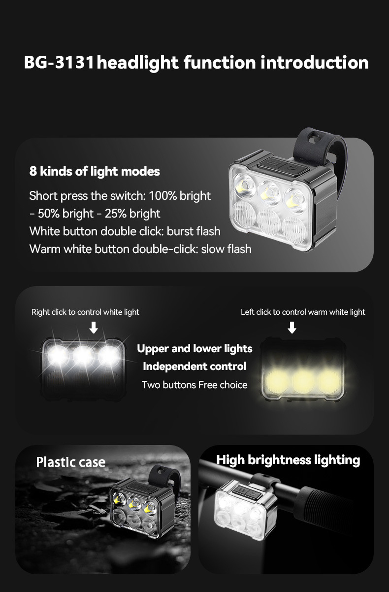 USBRechargeableBicycleLight4-6LampBeadsType-CChargingCyclingFlashlightForBikeLanternMTBHeadlightTail-1987256-3