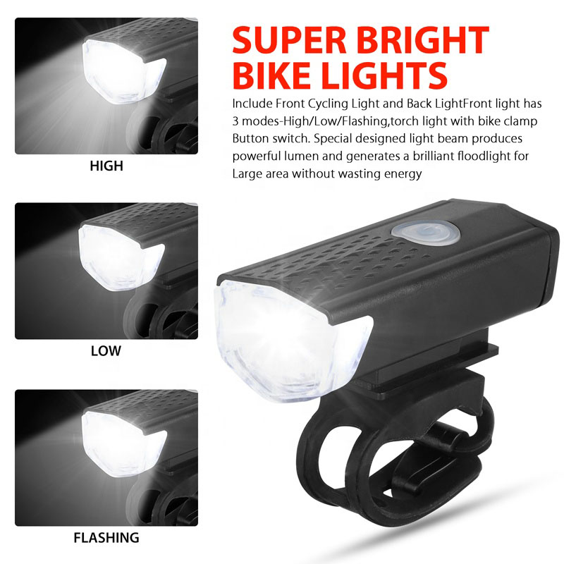 USBRechargeableLEDBikeHeadlightTaillightSetRainproofCyclingFrontBackHeadlightLampBicycleWarningLight-1979894-2