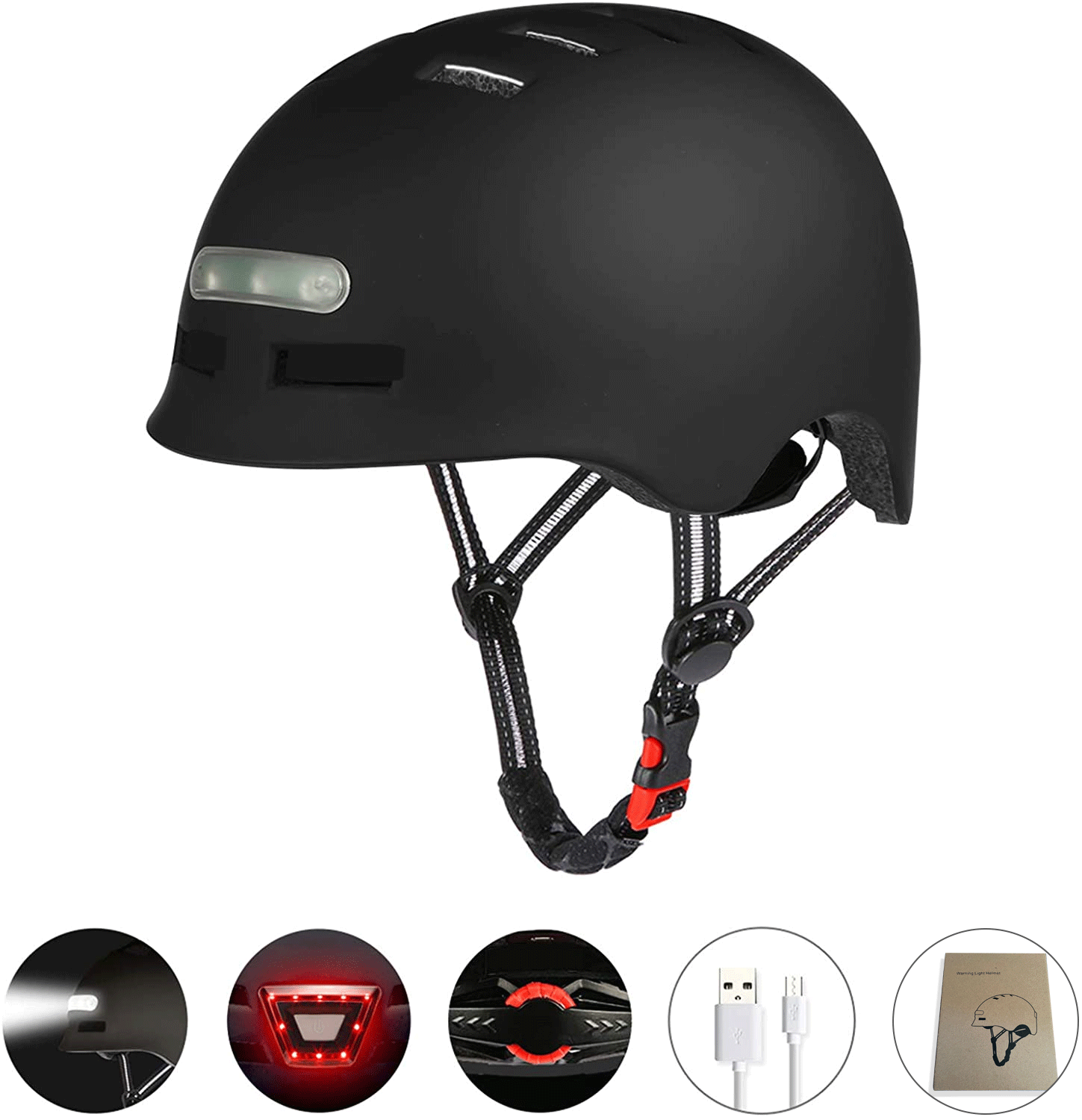 UltralightCyclingHelmetBicycleHelmetElectricScooterHelmetSmartTailLightBikeforBicycleCyclingRockRoll-1984231-1