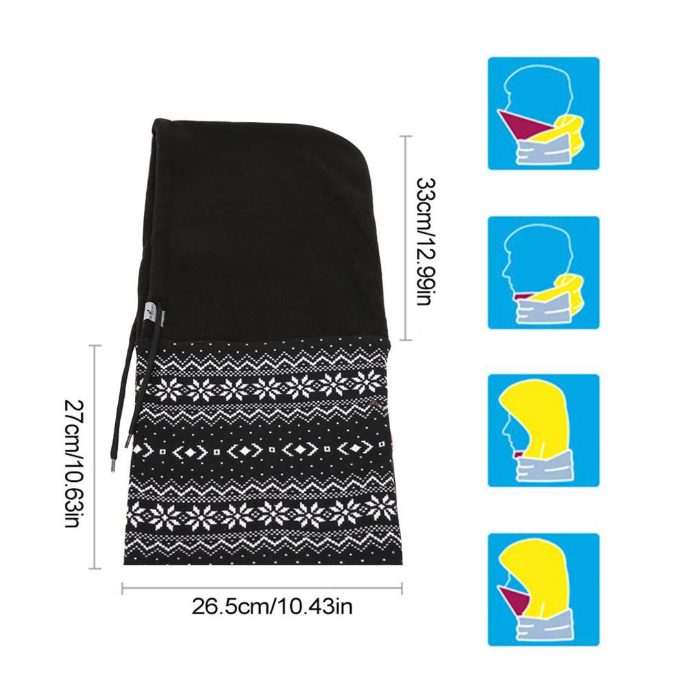 UnisexNeckHoodFleeceHatWinterWarmBalaclavaHelmetWindproofNeckGaiterFaceMaskHeadScarf-1885768-2