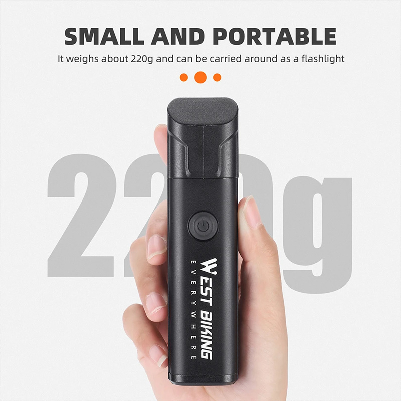 WESTBIKING1300LmSuperBrightnessBikeHeadlight1200mAhBatteryAnti-GlareIPX6WaterproofRechargeableBicycl-2000864-8