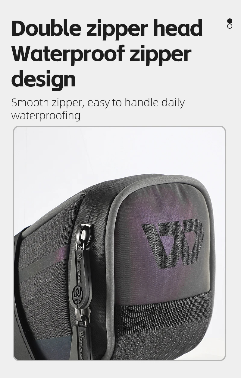 WESTBIKING18LLargeCapacityColorfulReflectiveBikeBagMTBRoadBikeUnderSeatRearToolMeshCyclingBagLightwe-2009486-7