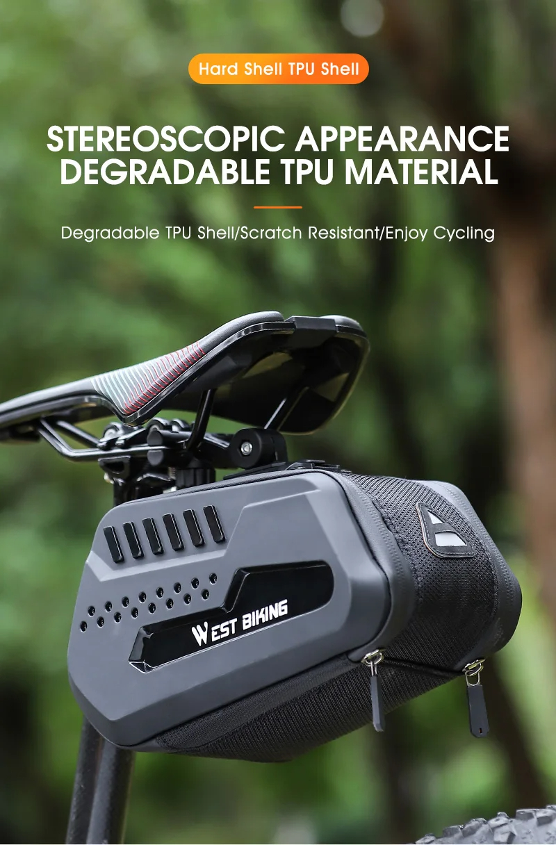 WESTBIKING27LLargeCapacityWaterproofBikeBagHardShellMTBRoadBikeUnderSeatToolBagQuickReleaseSaddlebag-2009483-3