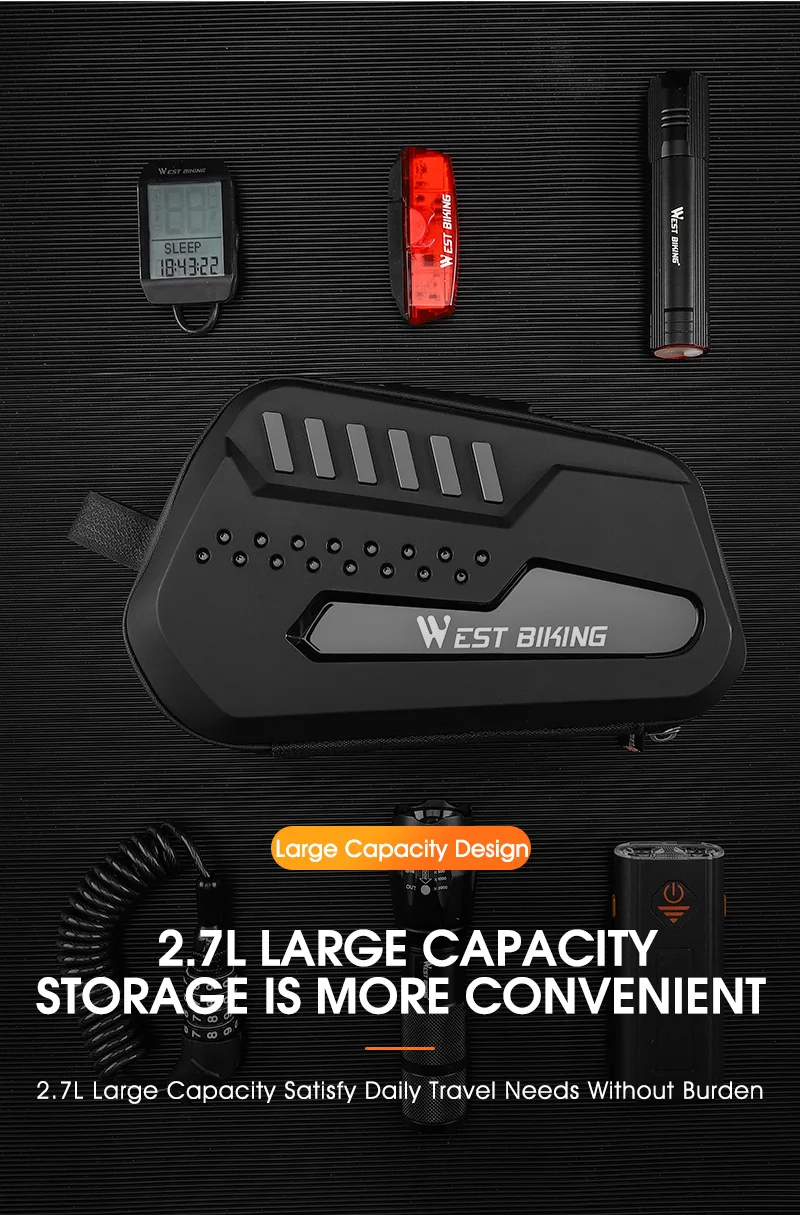 WESTBIKING27LLargeCapacityWaterproofBikeBagHardShellMTBRoadBikeUnderSeatToolBagQuickReleaseSaddlebag-2009483-4