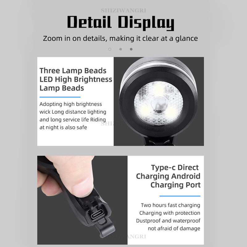 WESTBIKING2in1HornHeadlight120dBHighSoundBicycleBellHorn5LightModes400mAhType-CWaterproofElectricAnt-1996251-11