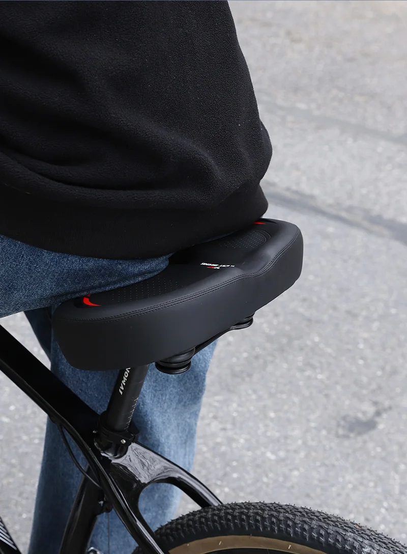 WESTBIKINGOversizedMTBBikeSaddleShockAbsorbingBreathableCyclingSeatWidenThickenUniversalSoftCushionE-2009450-13