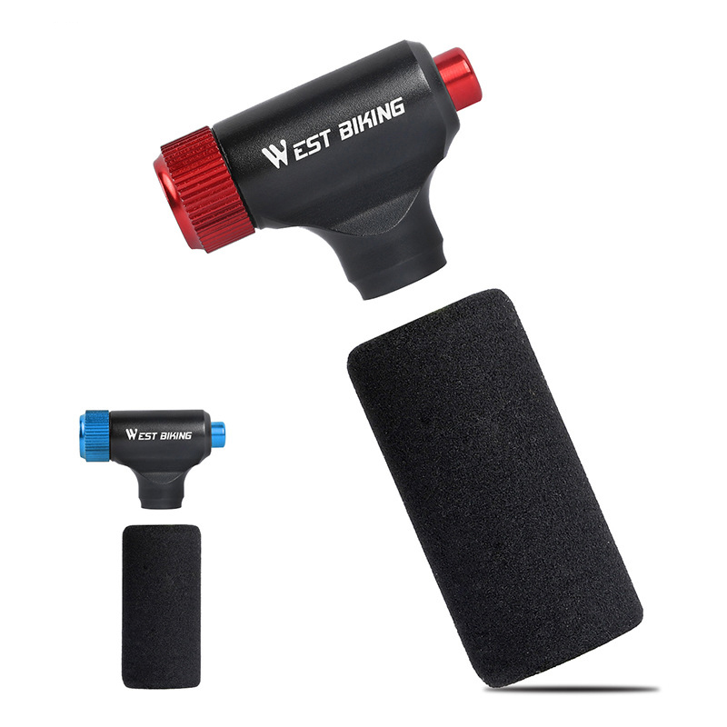 WESTBIKINGPortableMiniBikePumpUltralightAirCO2InflatorCyclingPumpBikeBallPump-2000976-9