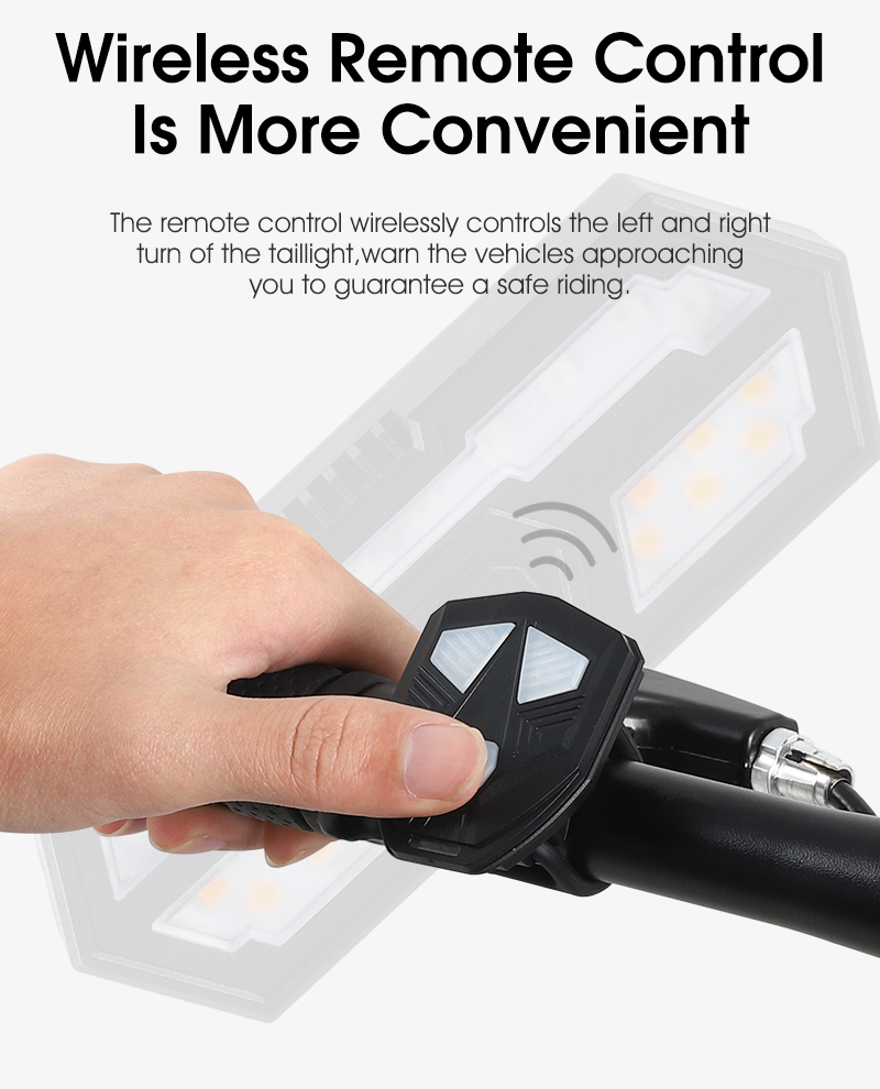 WESTBIKINGSmartBikeLightWirelessRemoteControlRackLampLEDSignalTailLightUSBBicycleRechargeableFlashin-1977943-2