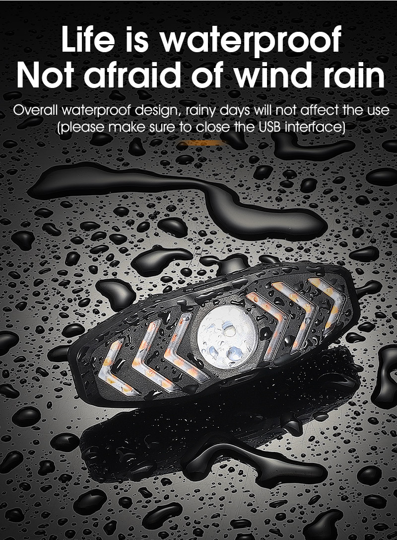 WESTBIKINGSmartBikeLightWirelessRemoteControlWaterproofLEDChargingSignalBicycleLightUSBRechargeableW-1977951-4