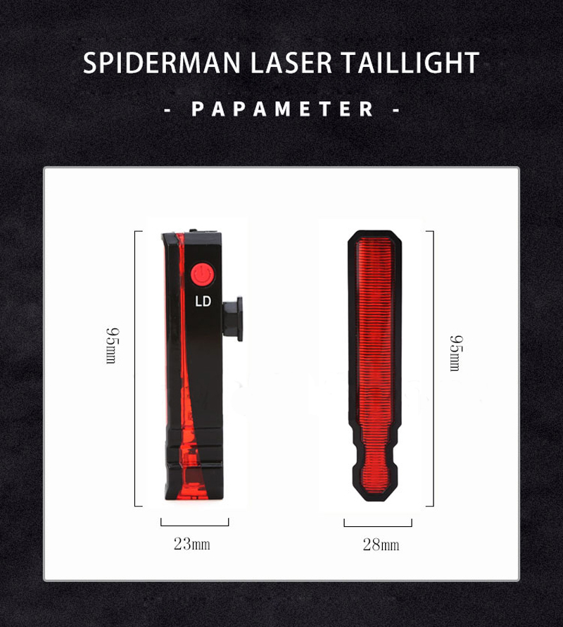 XANESTL123528LEDLD6ModesUSBChargingIPX5WaterproofSpiderLasersBikeTailLight-1308980-1