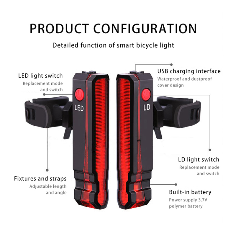 XANESTL123528LEDLD6ModesUSBChargingIPX5WaterproofSpiderLasersBikeTailLight-1308980-2