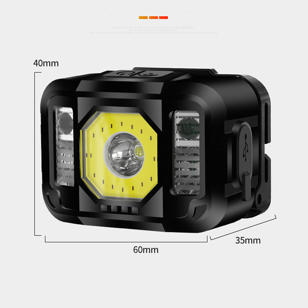 XPGCOBSensorHeadlampThreeLightsSourceStrongLightFishingRechargeableHeadlightOutdoorSuperBrightHead-M-1981024-3