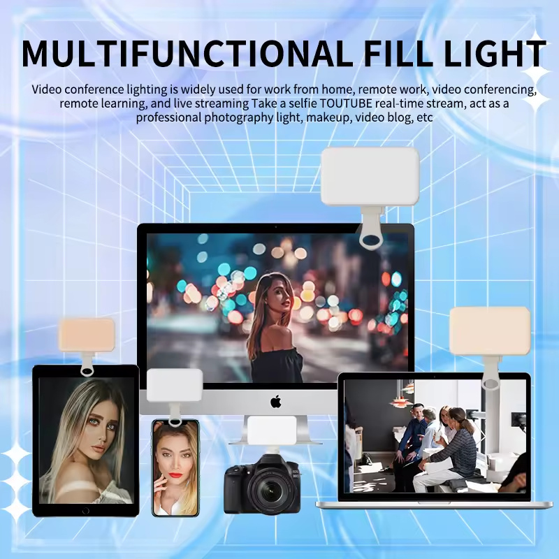 1000mAhMultifunctionalMiniFillLightHighPowerRechargeableClipBackClipAdjusted3LightModesforPhoneTable-2012300-5