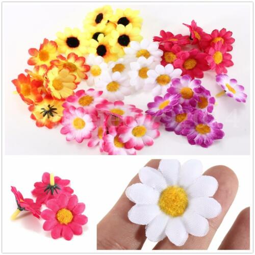 100PcsArtificialDaisyGerberaHeadsSilkFlowersWeddingBirthdayPartyDecorations-1633164-1