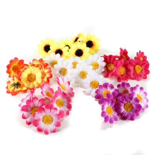 100PcsArtificialDaisyGerberaHeadsSilkFlowersWeddingBirthdayPartyDecorations-1633164-2