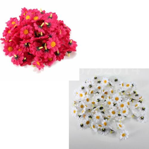 100PcsArtificialDaisyGerberaHeadsSilkFlowersWeddingBirthdayPartyDecorations-1633164-4