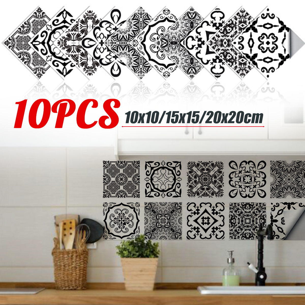 10x1015x1520x20cmWallTilesStickersKitchenBathroomToiletWaterproofPVC-1717153-1