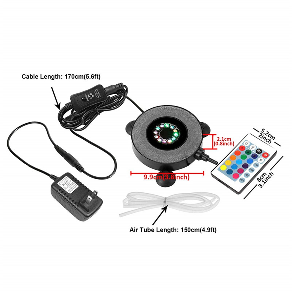 12LEDSubmersibleAquariumBubbleLightAirStoneFishTankPumpLampRemoteControl-1544602-5