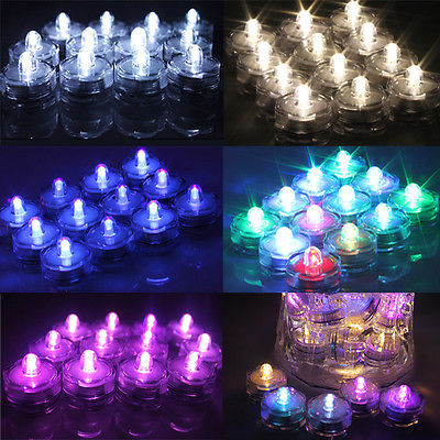 12PcsWaterproofFlamelessElectronicColorfulWeddingChirstmasDecorationVaseCandleLights-1160873-1