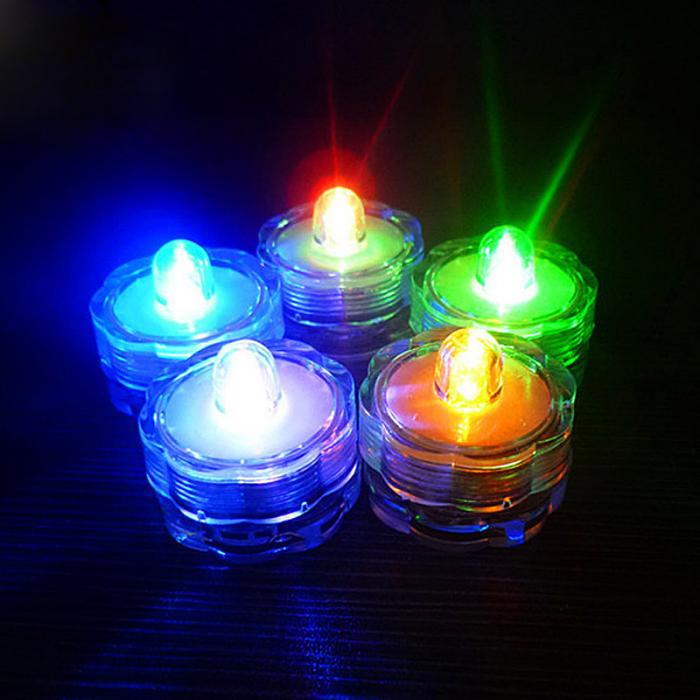 12PcsWaterproofFlamelessElectronicColorfulWeddingChirstmasDecorationVaseCandleLights-1160873-3