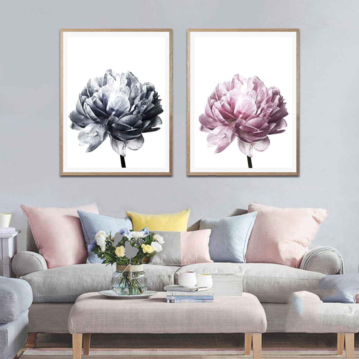 20x3030x40cmFlowerModernWallArtCanvasPaintingsPictureHomeDecorMuralPosterwithFrame-1632681-3