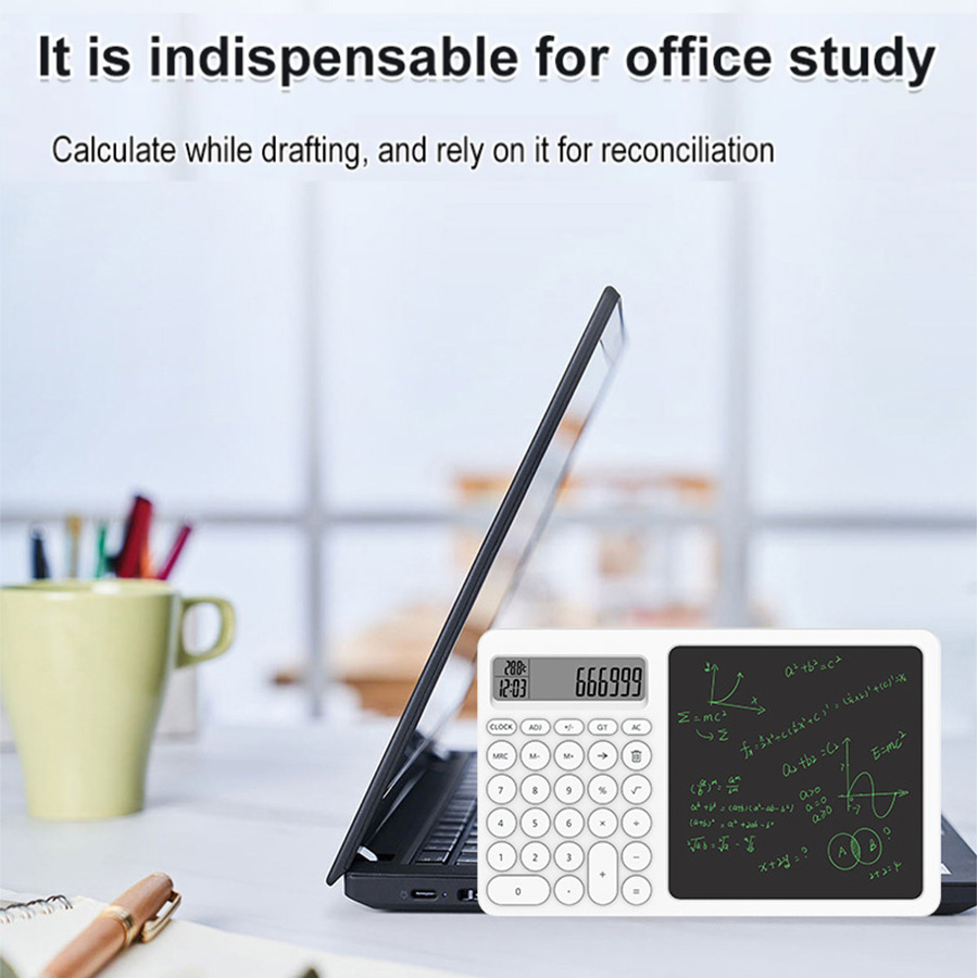 2in1DesktopStandingCalculatorWithLCDWritingTabletElectronicCalendarTimeTemperaturesforMathCalculatio-2007143-5