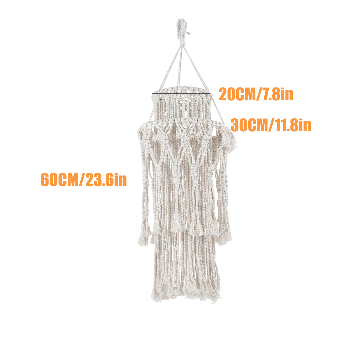 30x60CM2-TierLampshadeCeilingLightCoverHomePendantLampChandelierLampShade-1688920-10