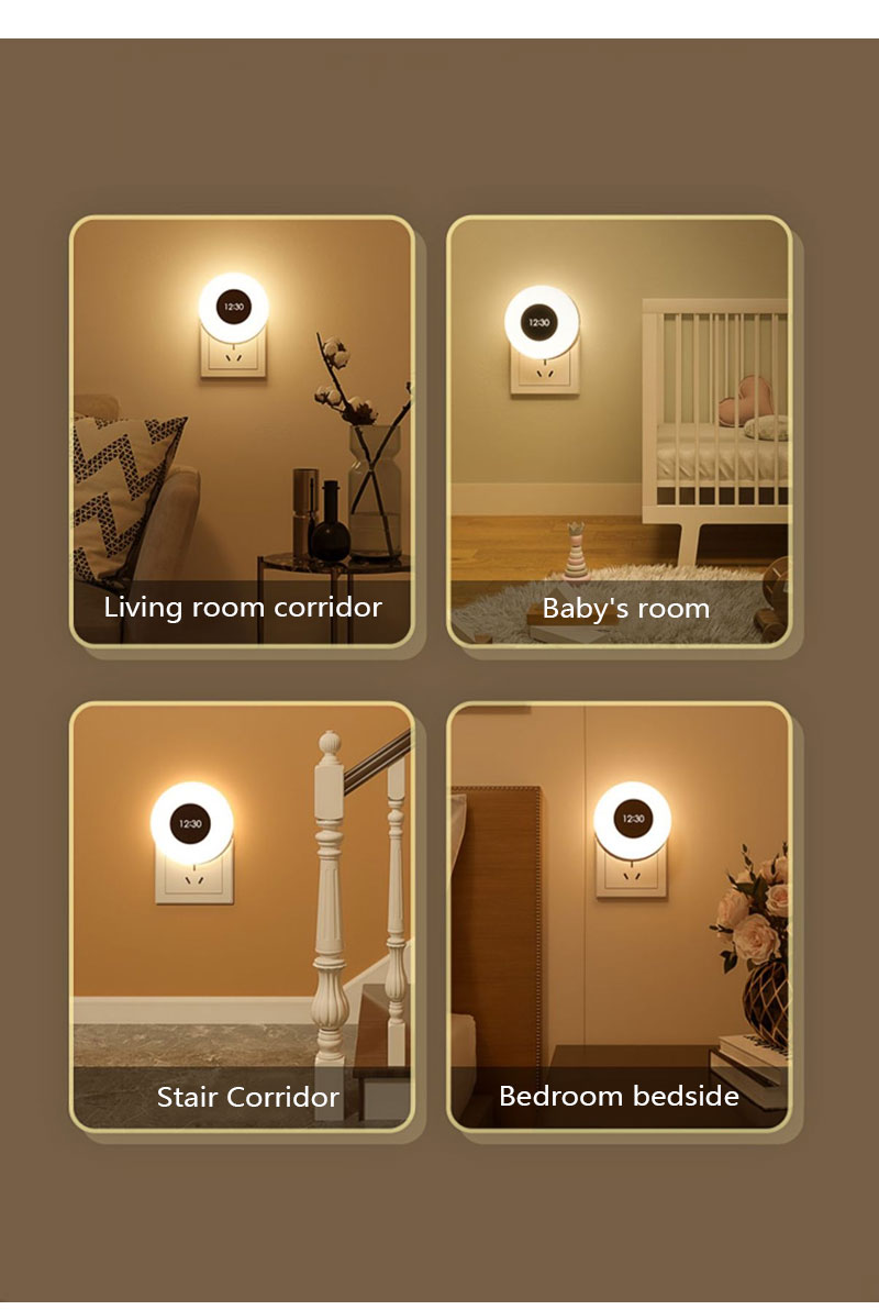 3ColorTimeClockWallLampDimmableRemoteControlLEDNightLightforBabyChildGiftEUUSPlugCorridorPorchWallLi-1981996-7