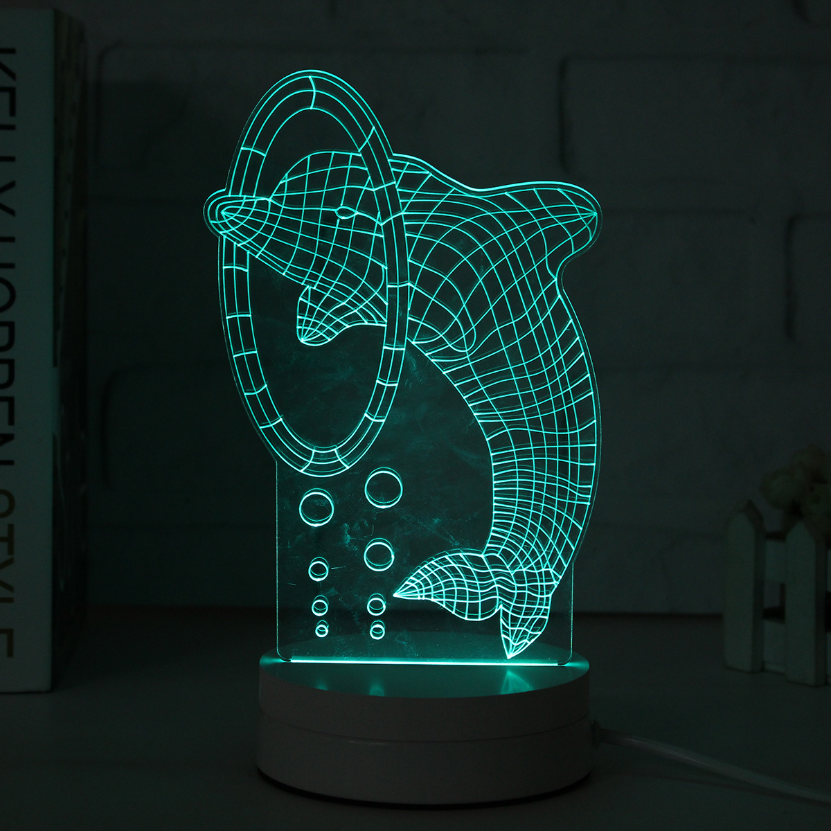 3DMulticolorLEDDolphinPatternNightLightLampwithSwitchHomePartyDecor220V-1748499-4