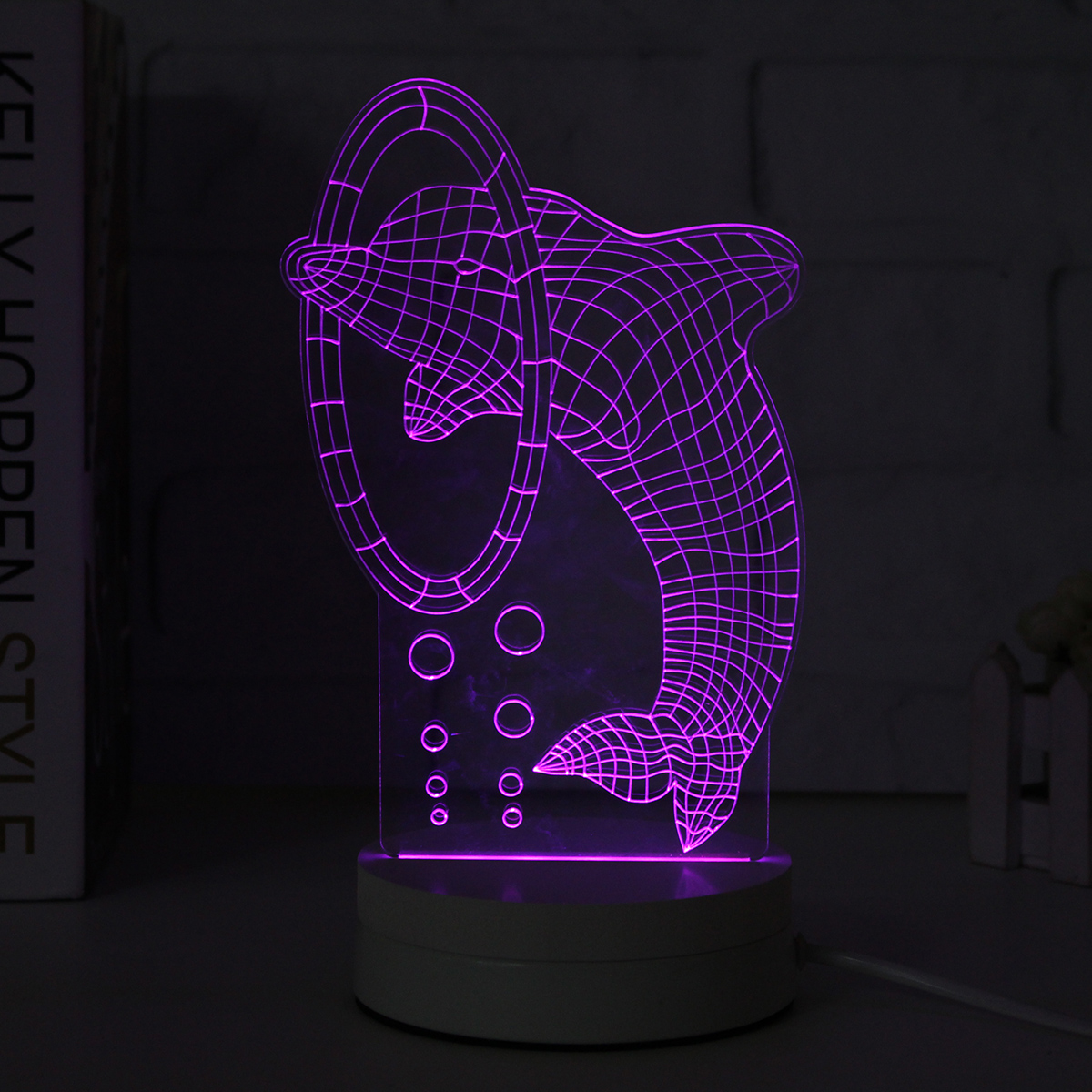 3DMulticolorLEDDolphinPatternNightLightLampwithSwitchHomePartyDecor220V-1748499-5