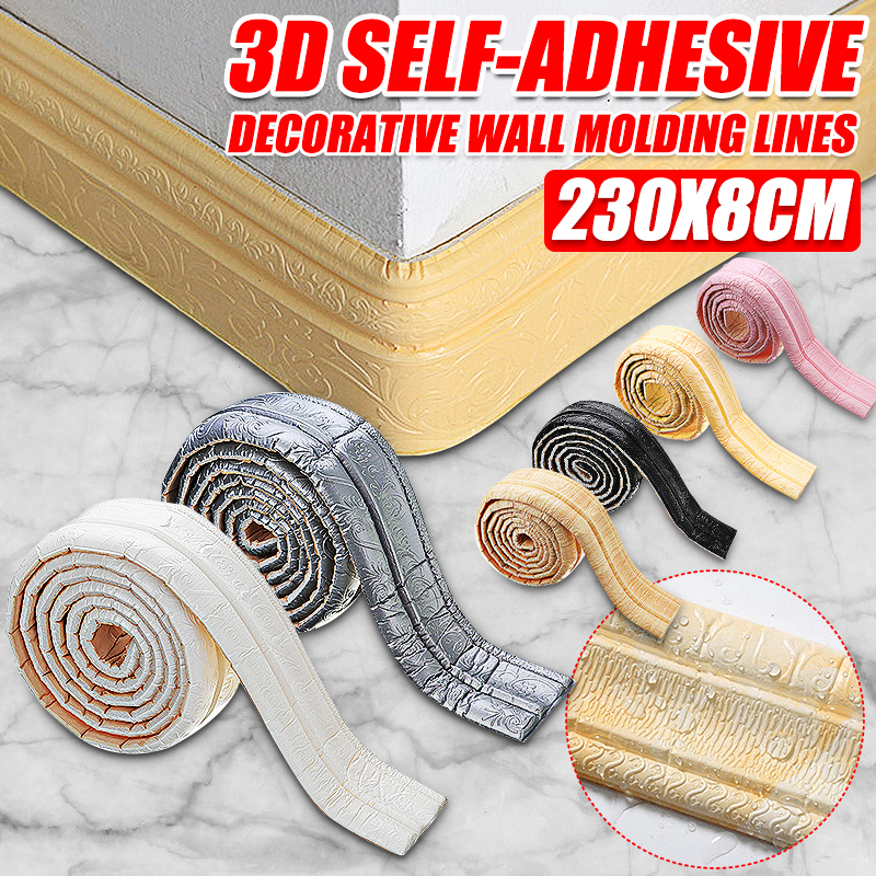 3DPatternRemovableWaterproofSelf-adhesiveDecorationsWallMoldingLine-1635443-1