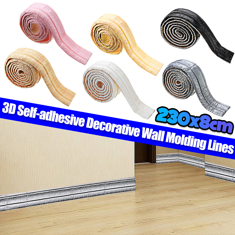 3DPatternRemovableWaterproofSelf-adhesiveDecorationsWallMoldingLine-1635443-2