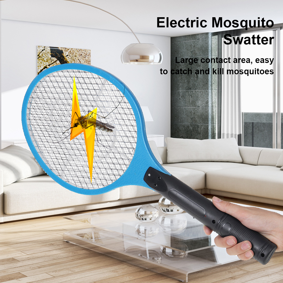 3LayersMultifunctionalElectricMosquitoSwatterBatteryHandheldRacketMosquitoKillerforHome-1689316-1