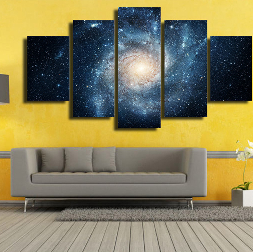 5CascadeCosmicPlanetsSinkIntoRiversPictureCanvasWallPaintingPictureHomeDecorationWith-1203263-2