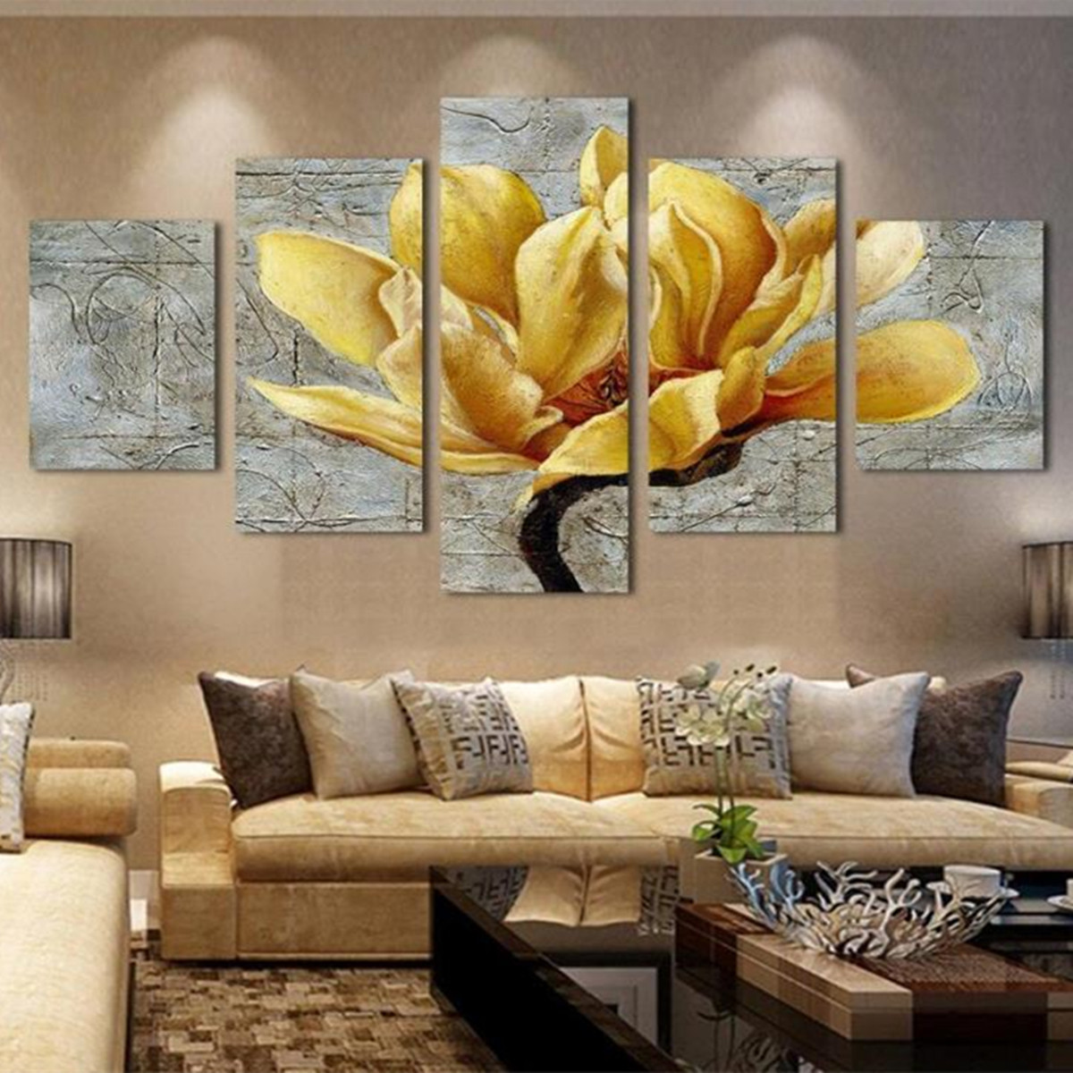 5PcsUnframedModernArtOilPaintingsPrintCanvasPictureHomeWallRoomDecor-1639651-3