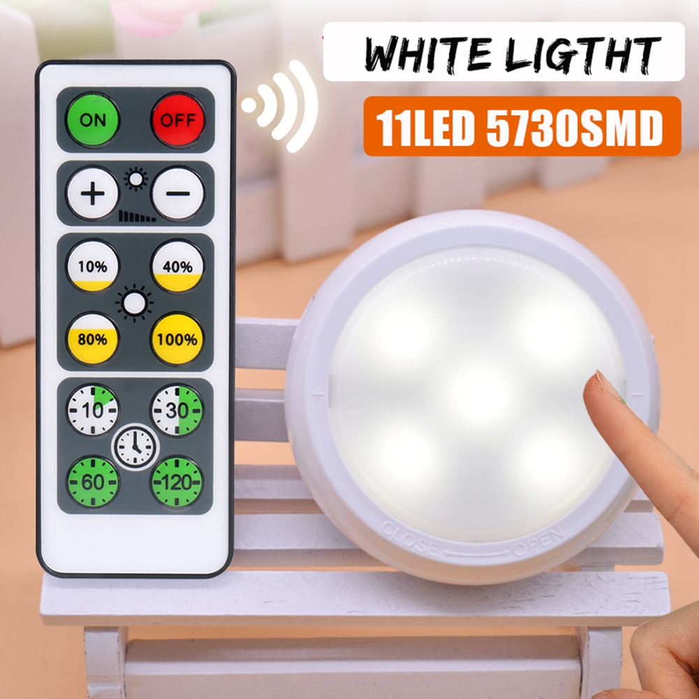 6pcsLEDNightLightRGBWWhiteWiressRemoteControCabinetLightforBedroomKitchenCloset-1571171-1