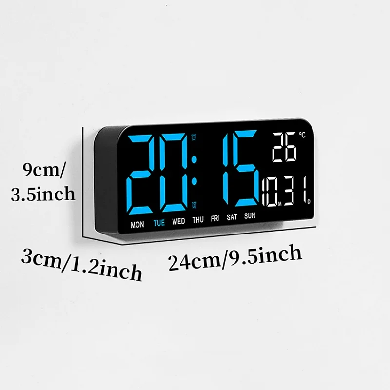 9InchLargeDigitalWallClockTemperatureDateWeekTimingCountdownLight-sensingTableClock2Alarm1224HLEDAla-2005591-2