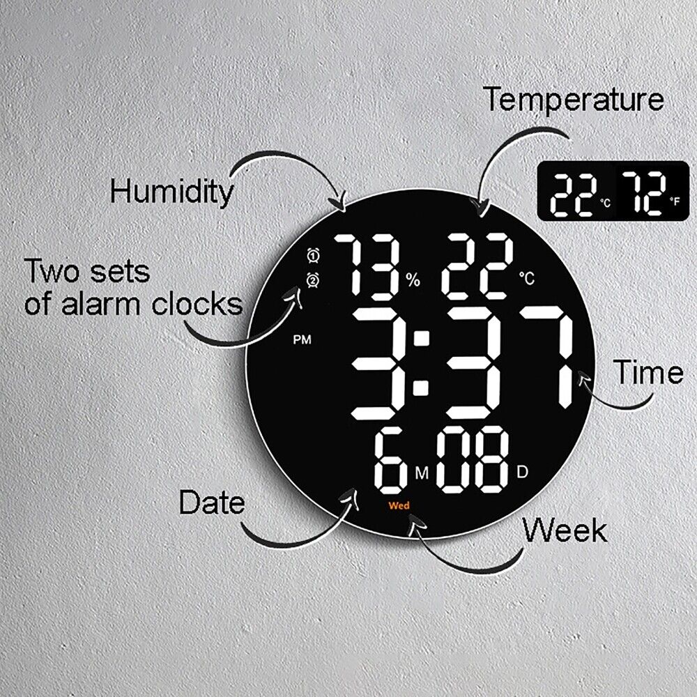 AGSIVO10InchDigitalWallClockWithRemoteControllerDualAlarmClockCalendarTemperatureHumidityCountDownfo-2004305-4