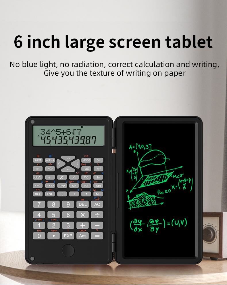 AGSIVO6InchesScientificCalculatorwithLCDWritingTabletand240FunctionsProfessionalCalculatorsforSchool-2001819-7