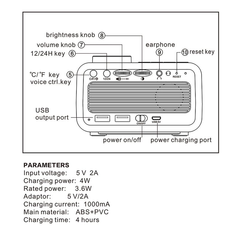 AGSIVOFMRadioDigitalAlarmClockwithDualAlarmSnoozeTemperatureDisplayDateDisplayMemoryFunction-1997846-6