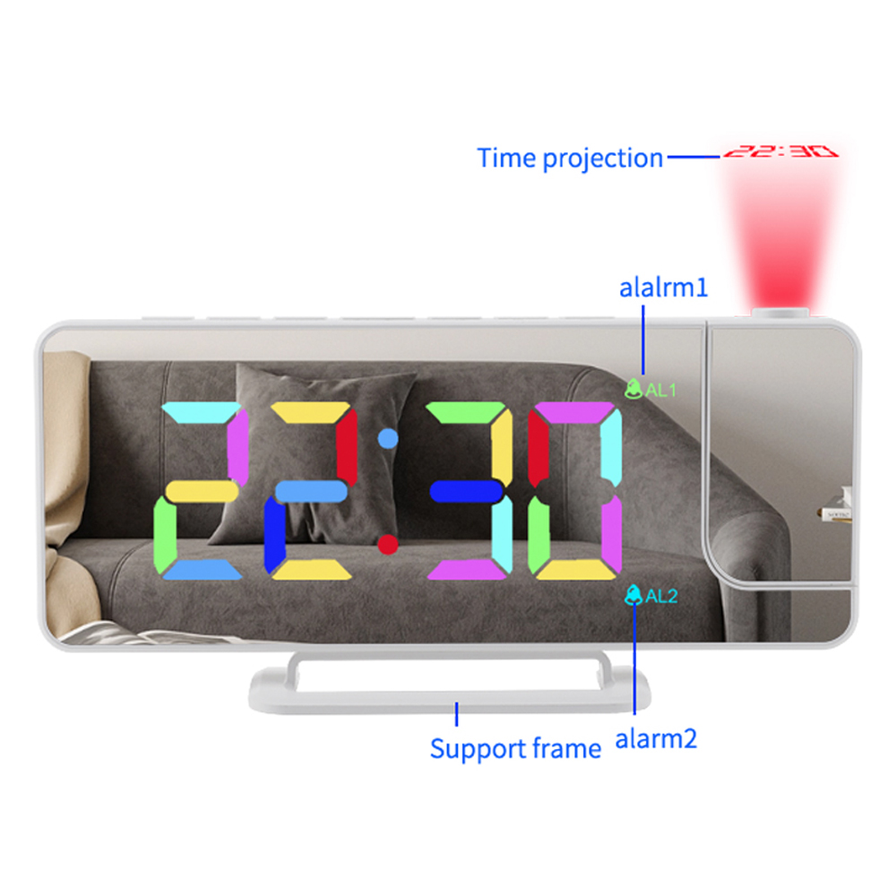 AGSIVORGBProjectionDigitalAlarmClockwithSnoozeMirrorSurfaceAdjustableBrightnessForBedroomLivingRoomC-1998151-5