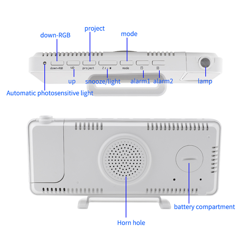 AGSIVORGBProjectionDigitalAlarmClockwithSnoozeMirrorSurfaceAdjustableBrightnessForBedroomLivingRoomC-1998151-7