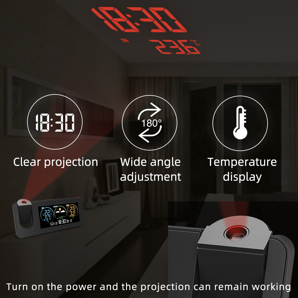 AGSIVOWeatherStationProjectionAlarmClockWirelessIndoorOutdoorThermometerwithAtomicClockandRotatingPr-1998500-5