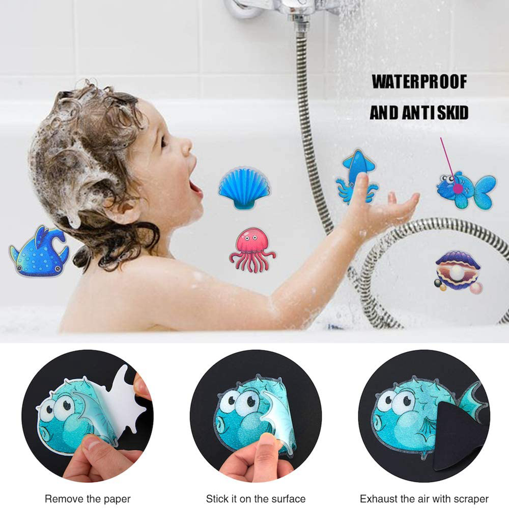 Anti-SlipBathtubStickersBabyShowerWaterproofStickerOceanFishNon-skidAdhesiveBathroomDecor-1713775-2