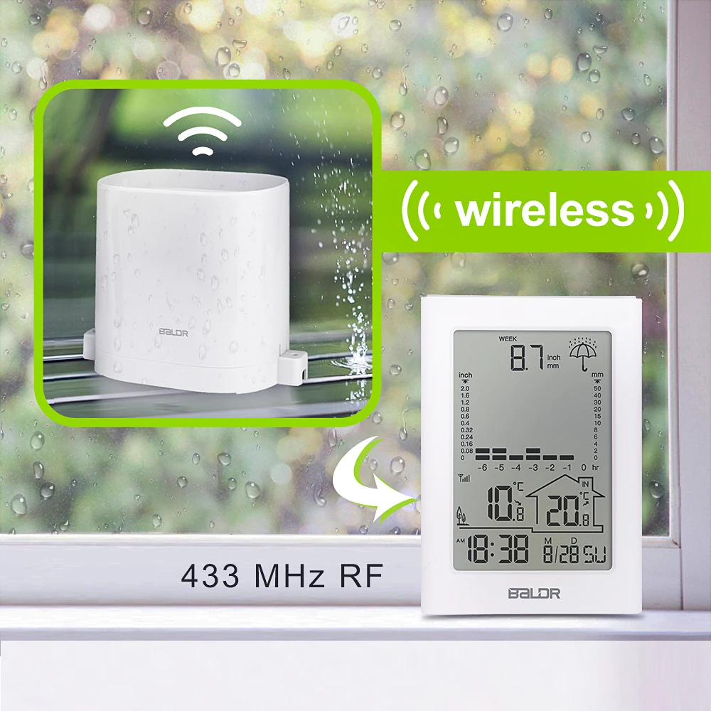 BALDRWirelessRainMeterGaugeWeatherStationAlarmClockOrangeWarmBacklightindooroutdoorTemperatureRecord-2007677-2