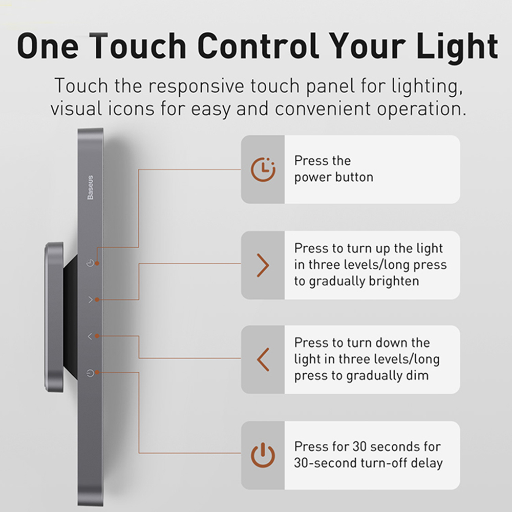 BaseusMagneticSteplessDimmingChargingDeskLampAdjustableAnglesOne-TouchControlPunch-FreeInstallationS-1992850-4