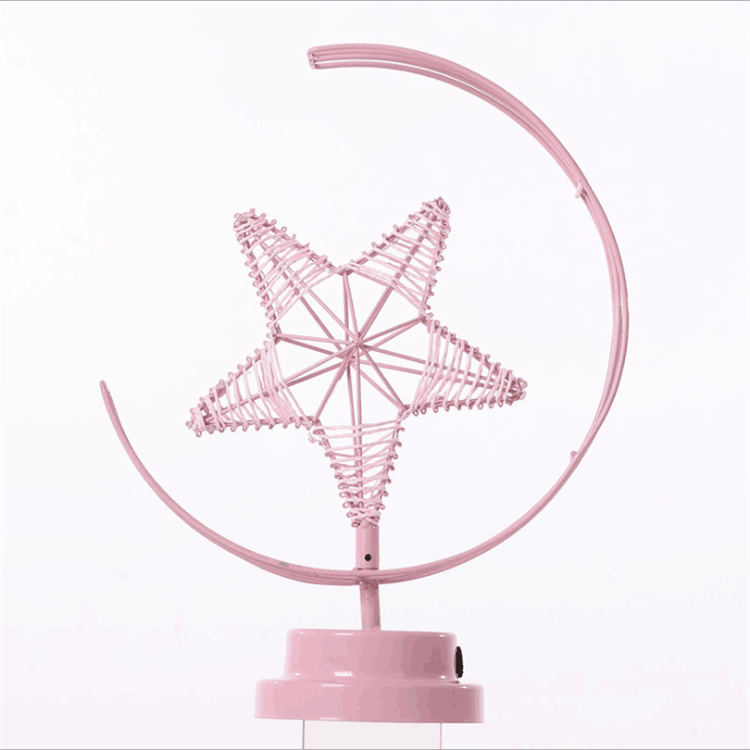 BatteryUSBPoweredWarmLightBlackPinkStarMoonNightLightDeskLampBirthdayGift-1759051-10